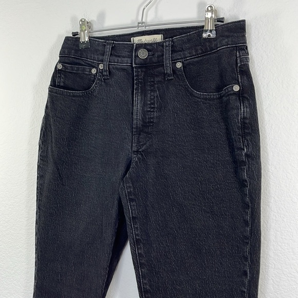 Madewell The Mid-Rise Perfect Vintage Jeans Clean black Wash size 25 - Picture 3 of 12